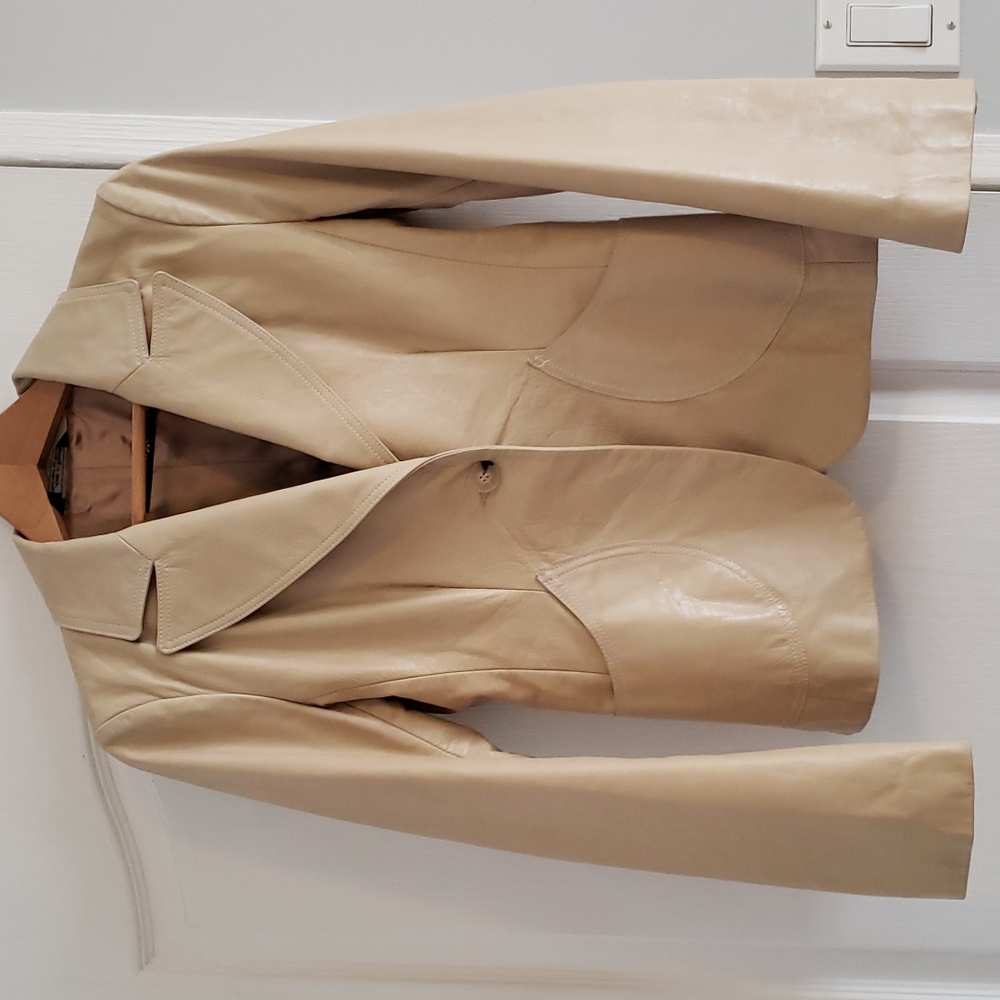 Mackage Beige Leather Jacket